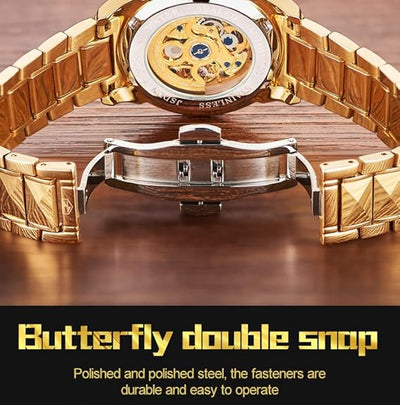 Watches for Men Gold Automatic Watches Mens Dragon Skeleton Mechanical Luxury Watch