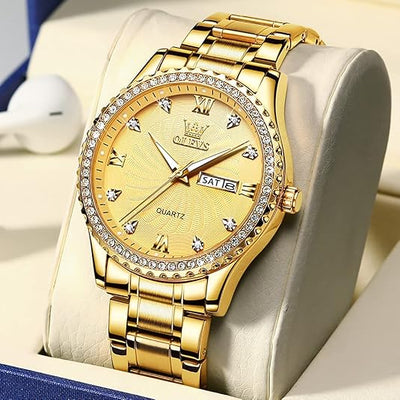 Watches with Date,Stainless Steel Man Watch with Date, Bussiness Watches for Men,Luminous Quartz Mens Watches