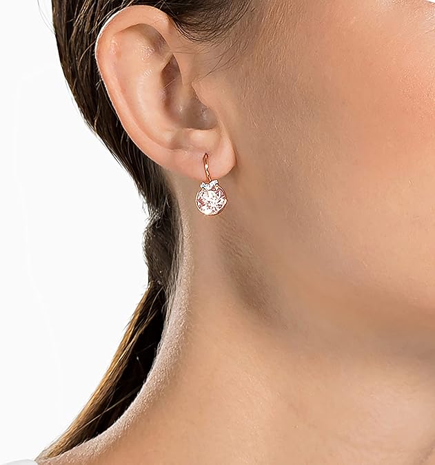Bella V Crystal Earrings, Grey, Yellow, Clear, Rose Color Crystals