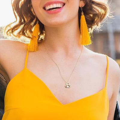 14K Gold Necklaces for Women Trendy Love Knot Infinity Interlocking Knot Necklaces